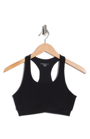 Beyond Yoga Impulse Rib Sports Bra In Black