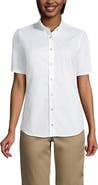 Lands' End School Uniform No Gape Short Sleeve Stretch Shirt