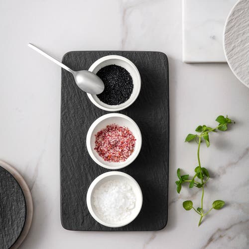 Villeroy & Boch Newmoon Dip Bow & Tray Set  4 Pieces In White