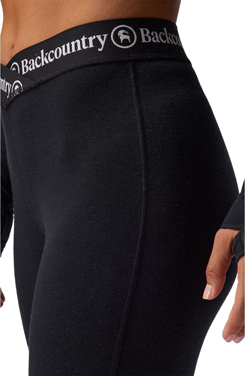 Backcountry Cedars Rws Merino Lt-Wt Baselayer V-Waist Bottom - Women's, Alternate, color, Black