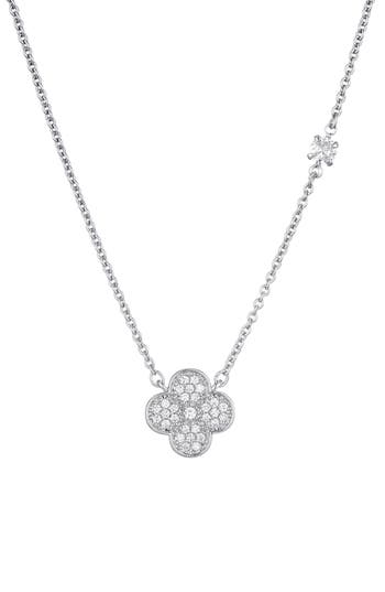 Adornia Cubic Zirconia Clover Pendant Necklace