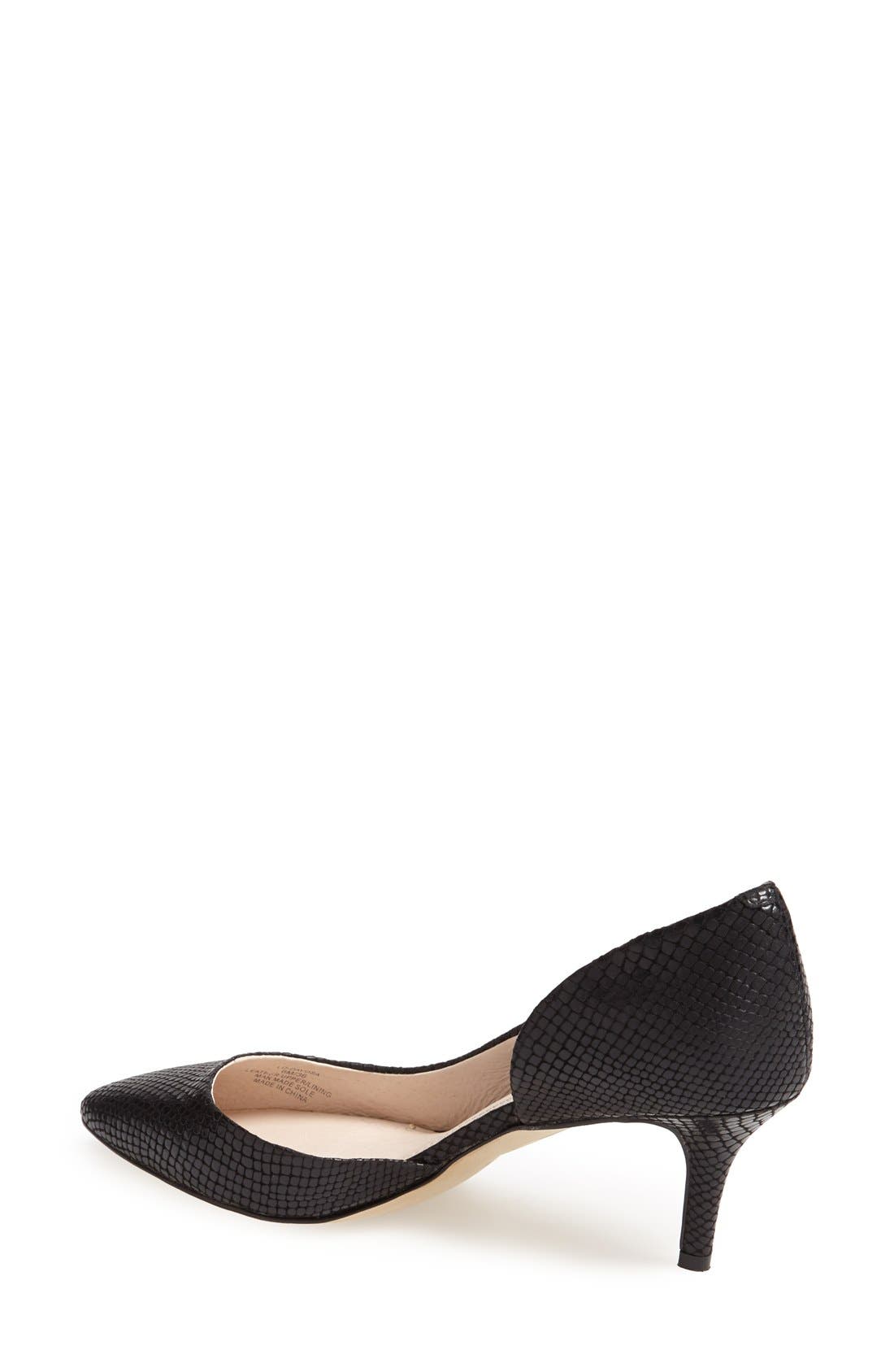 'Davosa' d'Orsay Pump, Alternate, color, BLACK