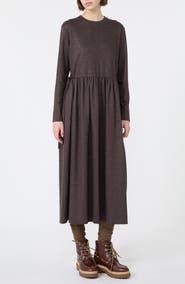 Weekend Max Mara Vettura Jersey Long Sleeved Midi Dress