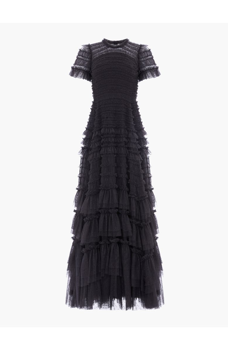 Needle & Thread Valentine Ruffle Maxi Dress, Alternate, color, Graphite