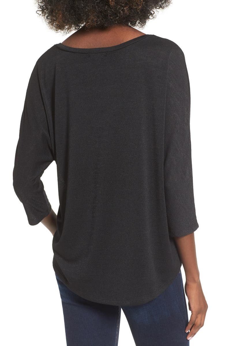 Leith Stretch Knit High/Low Top, Alternate, color, 