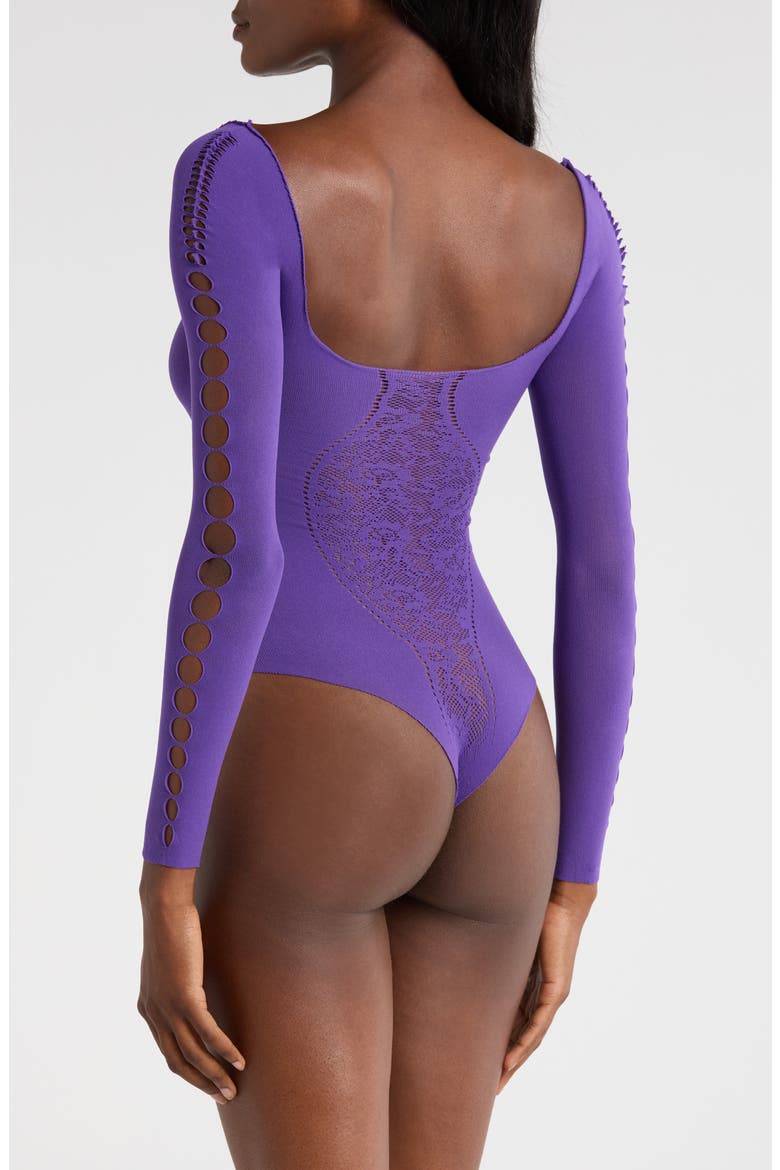 No Control Long Sleeve Teddy, Alternate, color, PURPLE