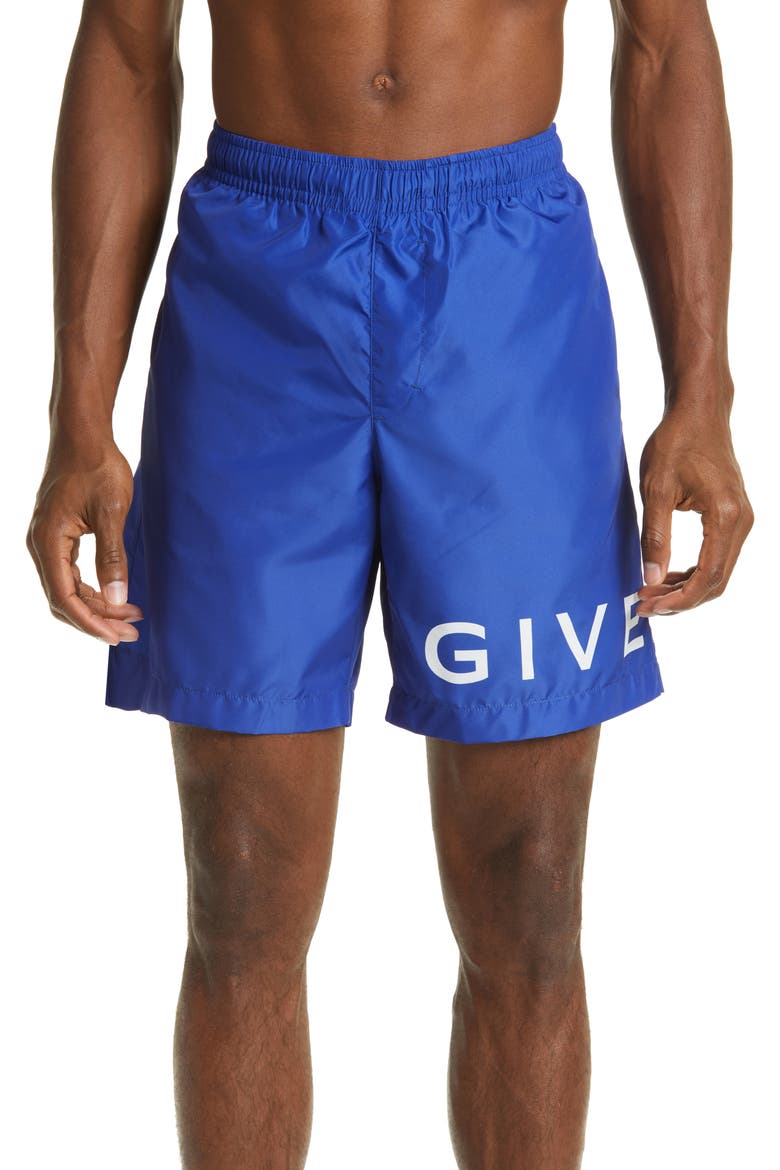 Logo Swim Trunks, Main, color, OCEAN BLUE