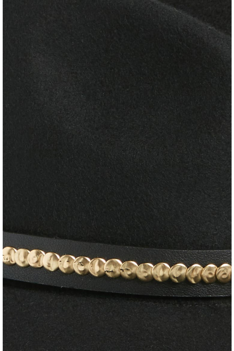 Long Brim Fedora Hat, Alternate, color, BLACK