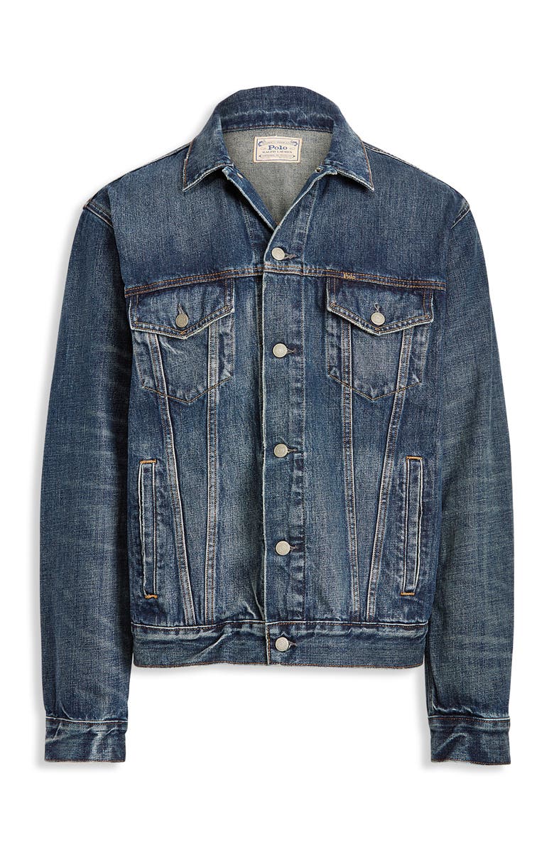 Polo Ralph Lauren Big & Tall Denim Icon Trucker Jacket, Alternate, color, Trenton