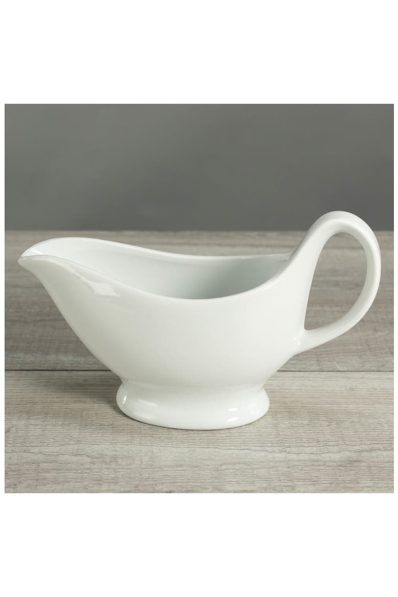 Porcelain Sauce Boat, Alternate, color, WHITE