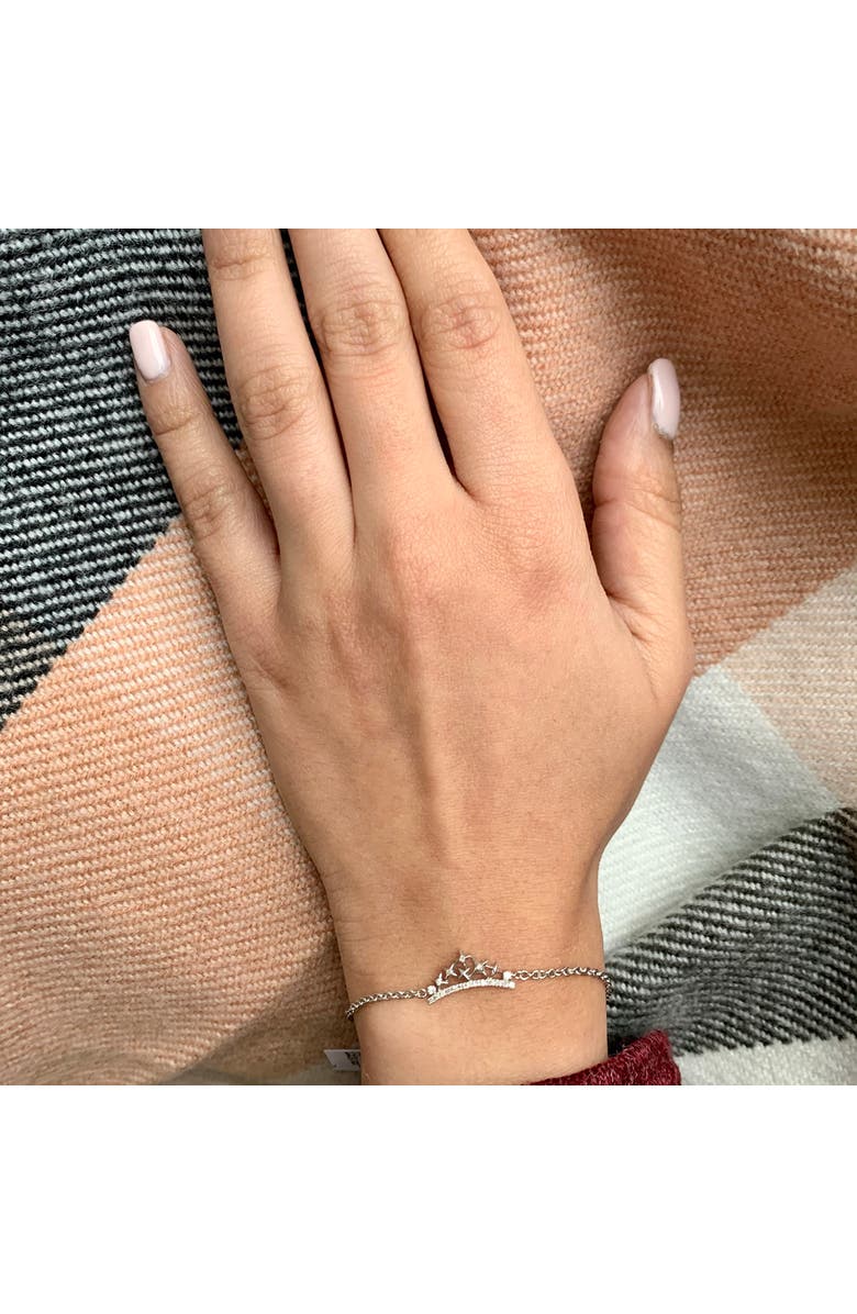 LuvMyJewelry Starry Cascade Sterling Silver Diamond Tiara Bracelet, Alternate, color, Silver