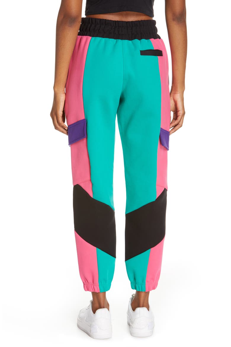 Winter Utility Fleece Joggers, Alternate, color, NEPTUNE GREEN/ BLACK