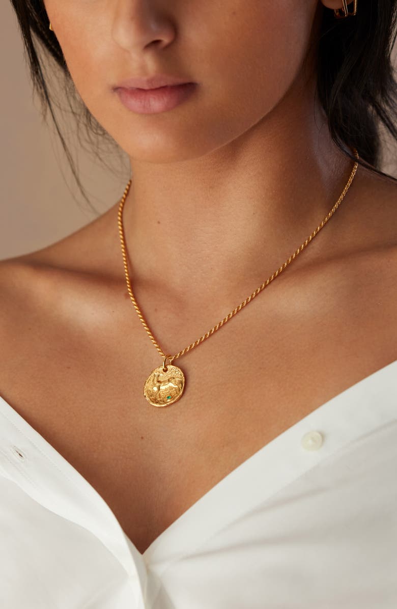 Monica Vinader Large Siren Pendant Charm, Alternate, color, Yellow Gold