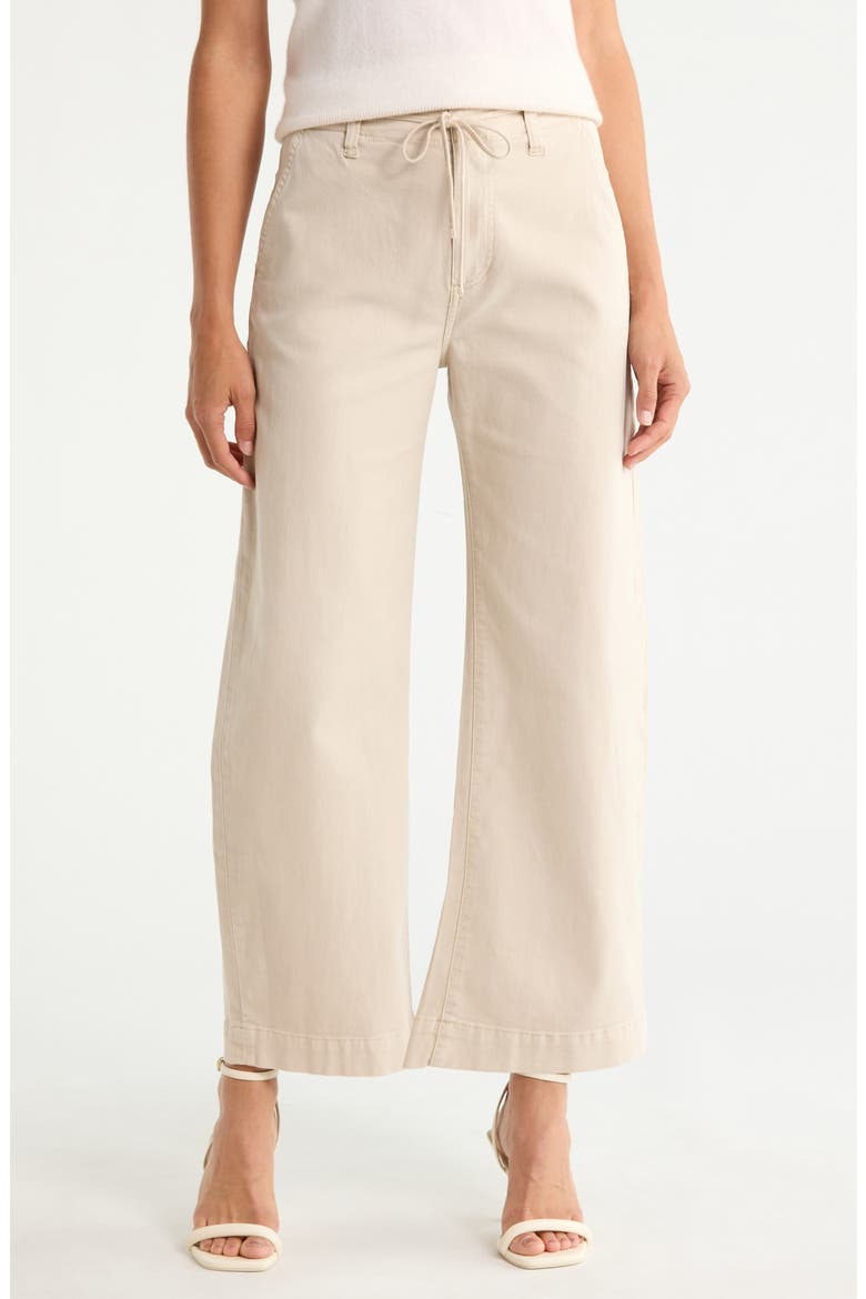 Arellia Drawstring High Waist Ankle Barrel Pants, Main, color, VINTAGE BISCOTTI