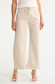 PAIGE Arellia Drawstring High Waist Ankle Barrel Pants