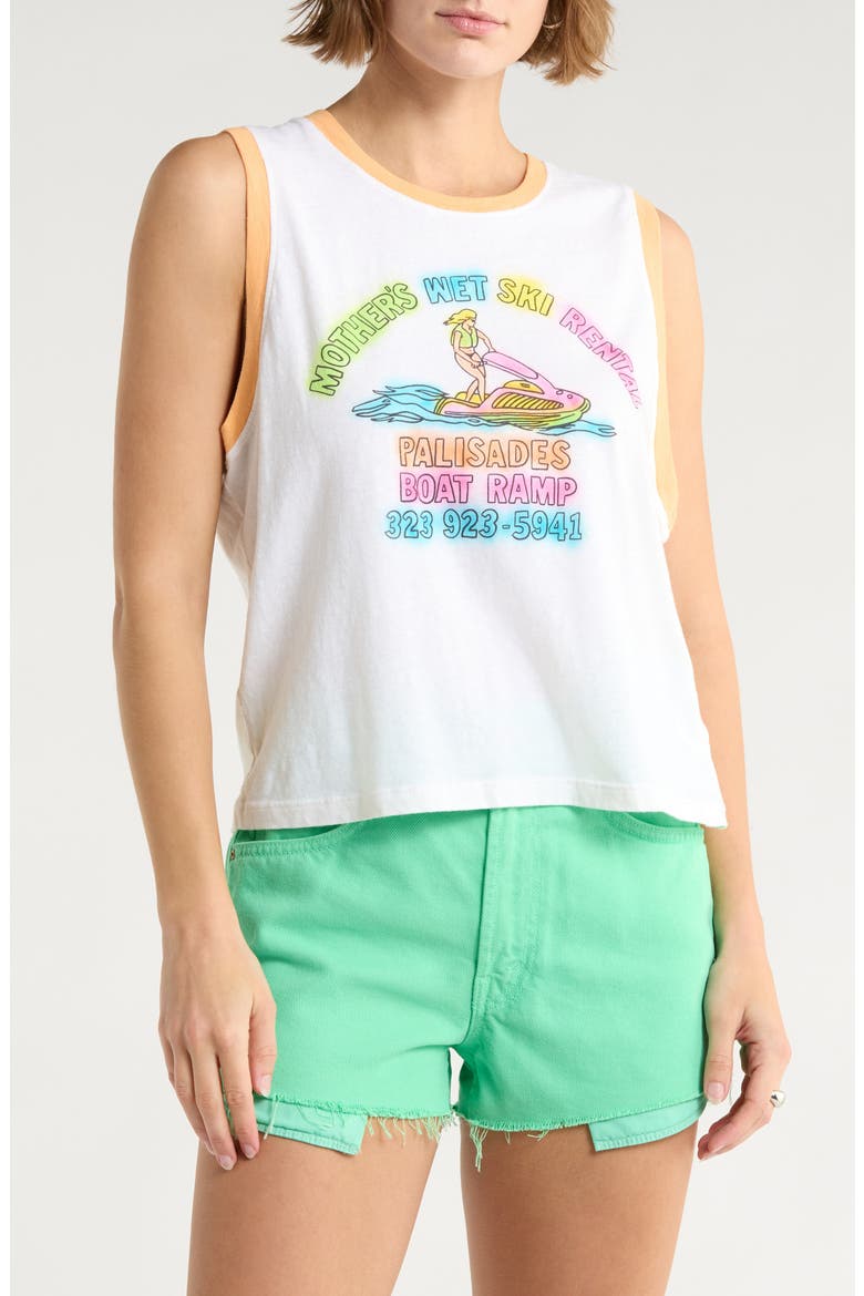 The Strong & Silent Type Cotton Graphic Tank, Main, color, WET SKI