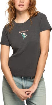 Lucky Brand Fresh as a Daisy Embroidered Crewneck T-Shirt