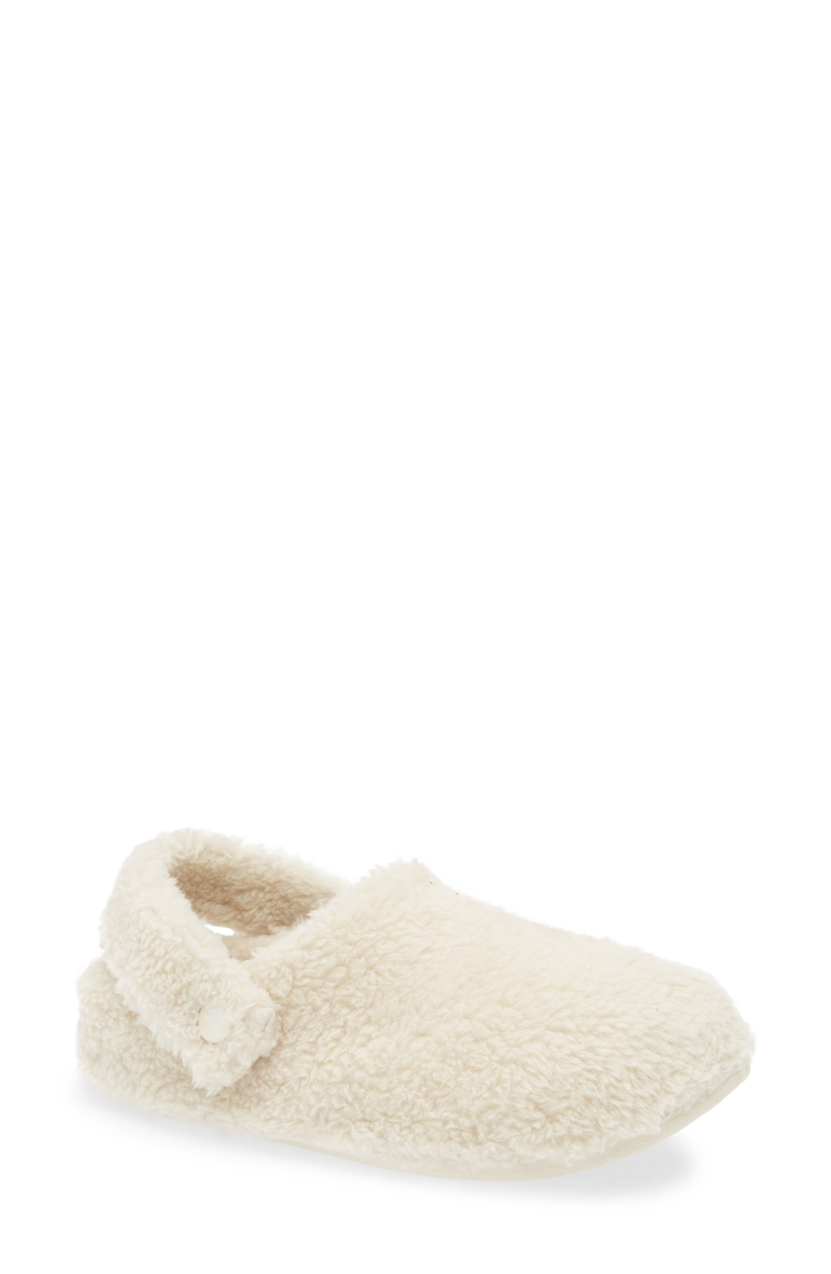 CROCS Classic Cozzzy Faux Fur Slipper Clog, Main, color, Stucco