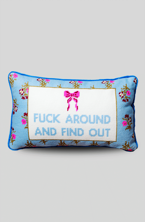 FAFO Needlepoint Pillow