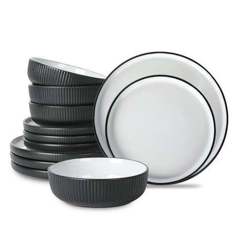 Laro Stoneware 12-Piece Dinnerware Set