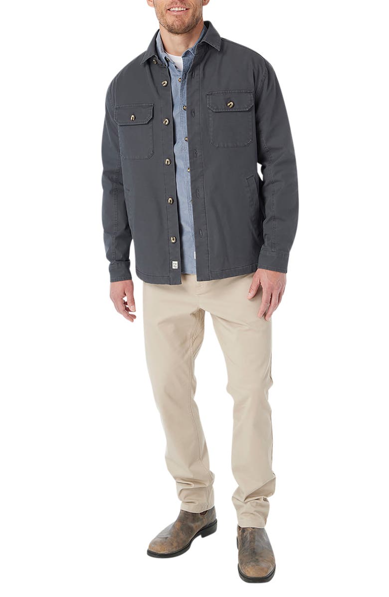 Fair Harbor Montauk Stretch Cotton Twill Shirt Jacket, Alternate, color, Vintage Black