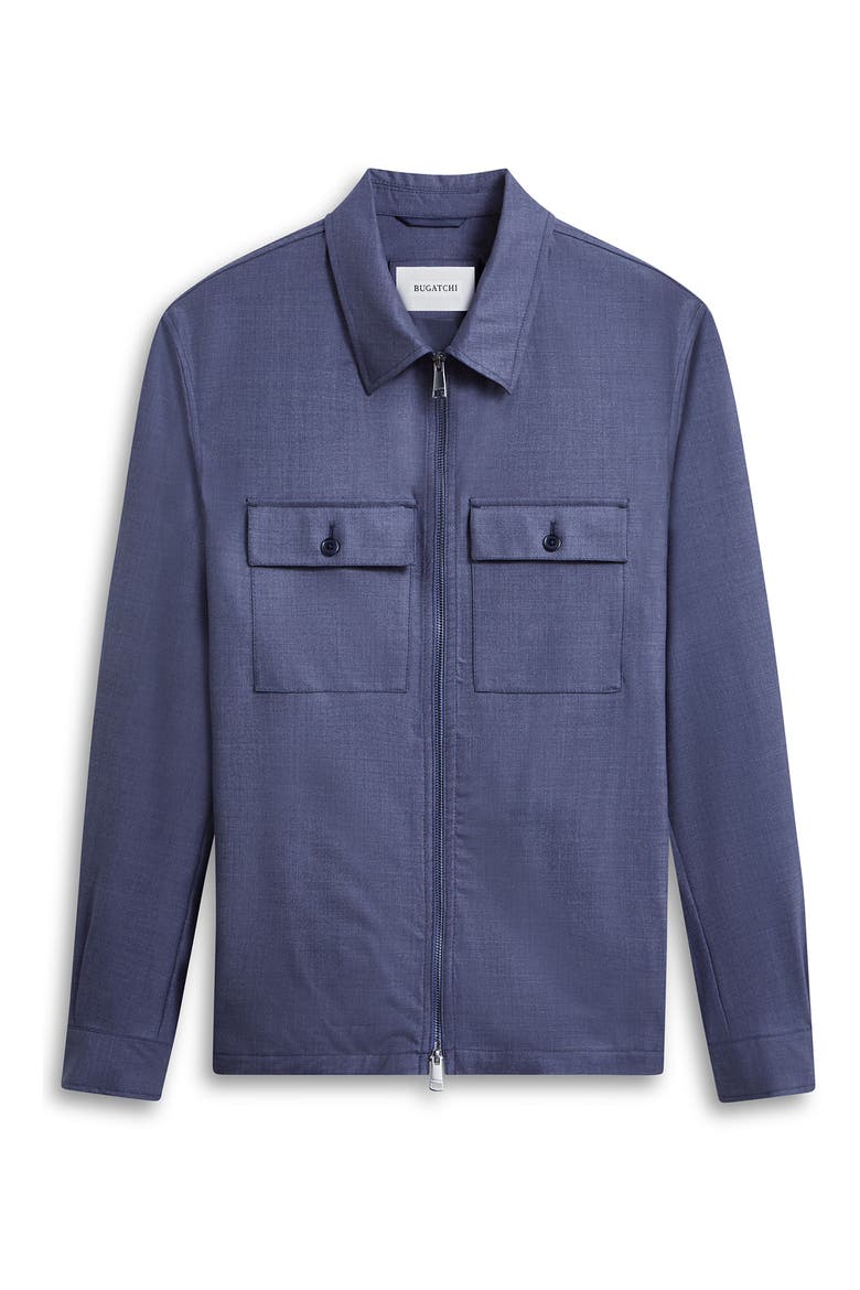 Zip-Up Stretch Wool Travel Jacket, Alternate, color, COBALT