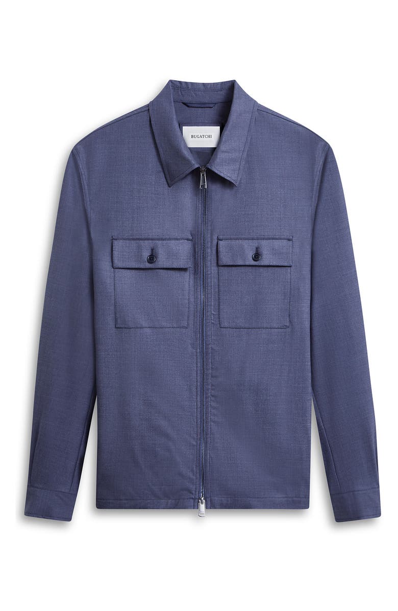 Bugatchi Zip-Up Stretch Wool Travel Jacket, Alternate, color,