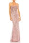 Strapless Rhinestone Embellished Trumpet Gown