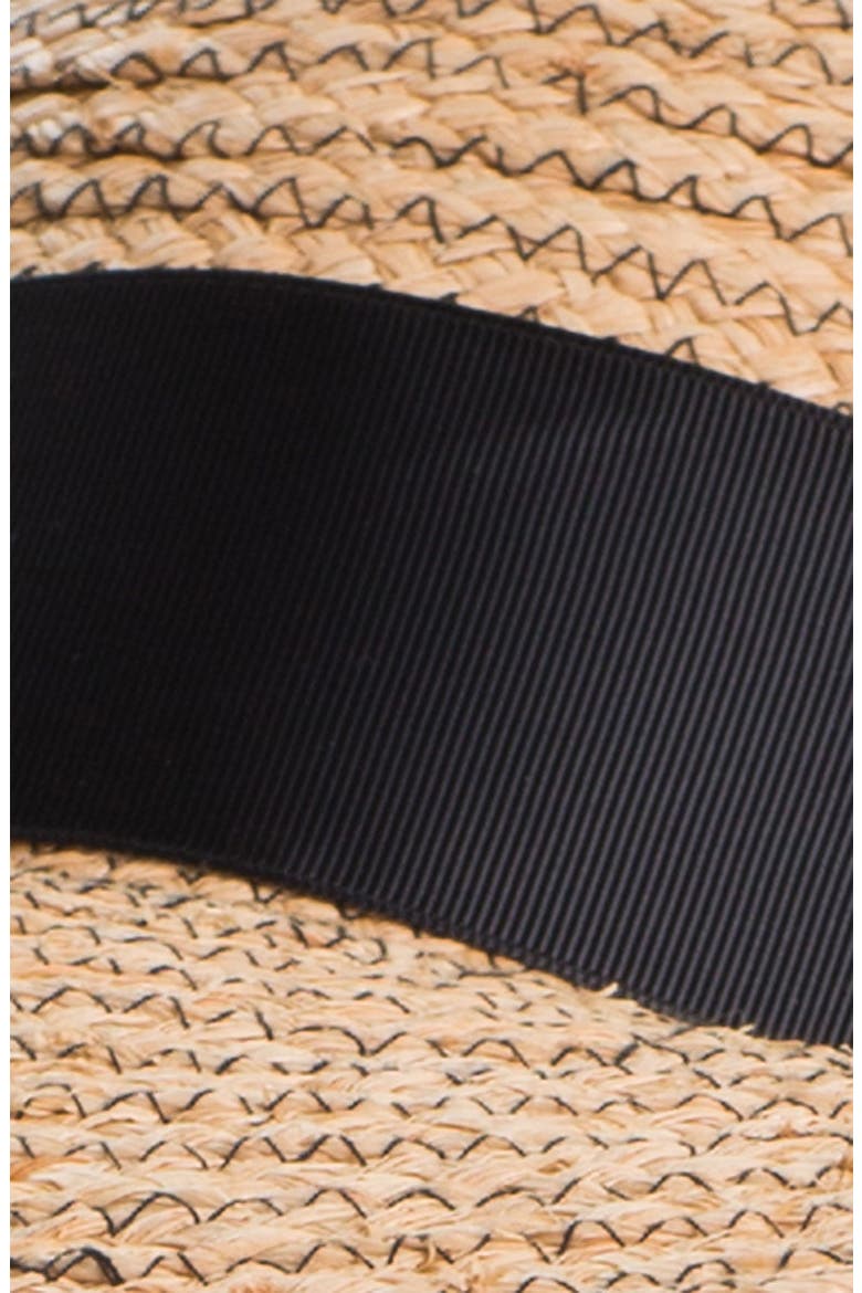 Floppy Straw Sun Hat, Alternate, color, BLACK
