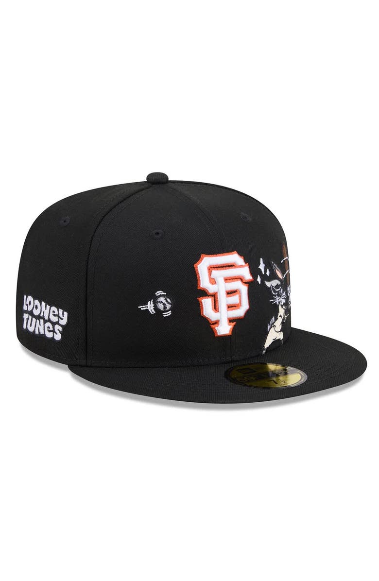 New Era Men's New Era Black San Francisco Giants Looney Tunes Bugs Bunny 59FIFTY Fitted Hat, Main, color, Black