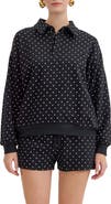 MAUDE CLUB Joey Polka Dot Sweatshirt