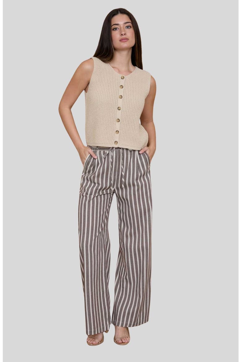 Button-Up Sweater Tank, Alternate, color, LIGHT KHAKI