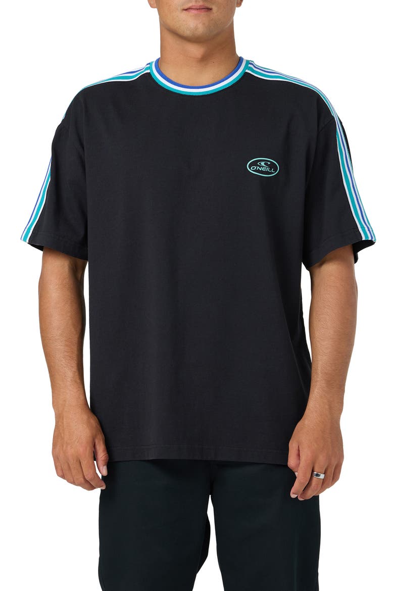 Wave Cult Graphic Tee, Main, color, BLACK