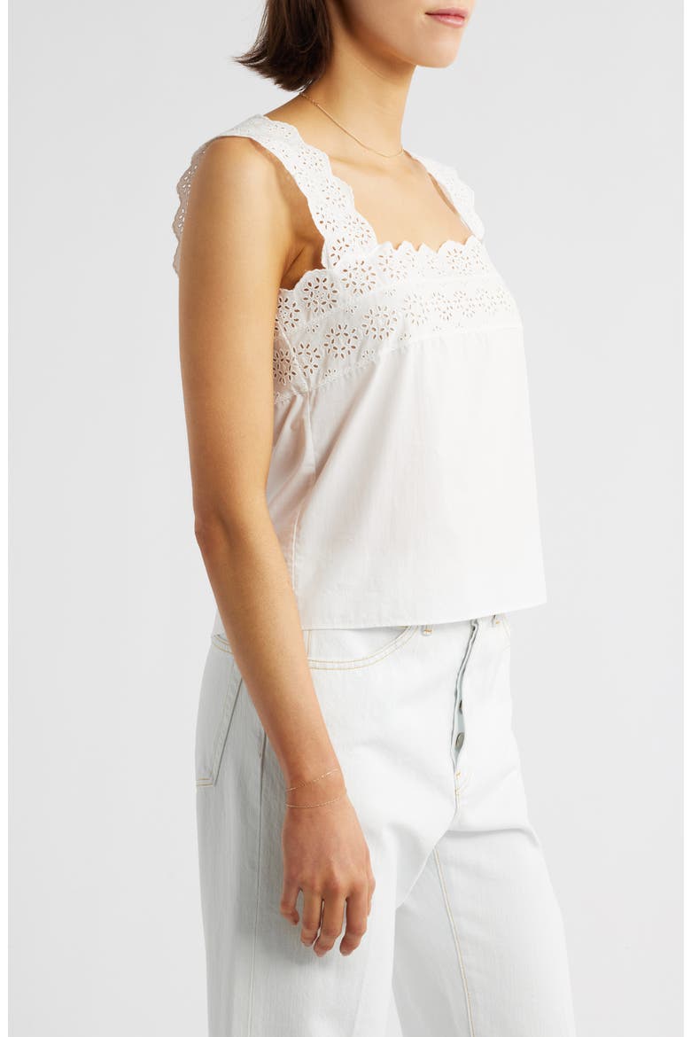 The Eyelet Tank, Alternate, color, WHITE
