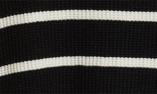 Caslonr Caslon(r) Long Sleeve Waffle Knit T-shirt In Black