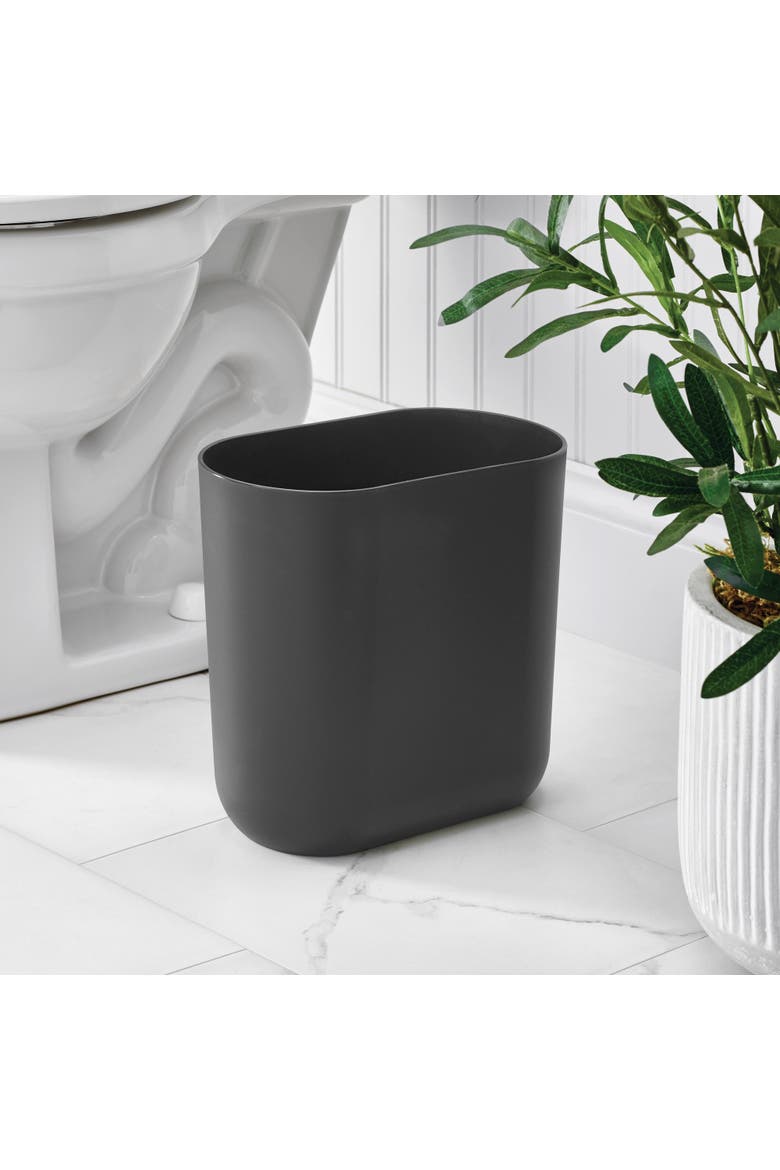 Slim Plastic Bathroom Trash Can 2-Pack, Alternate, color, Grey