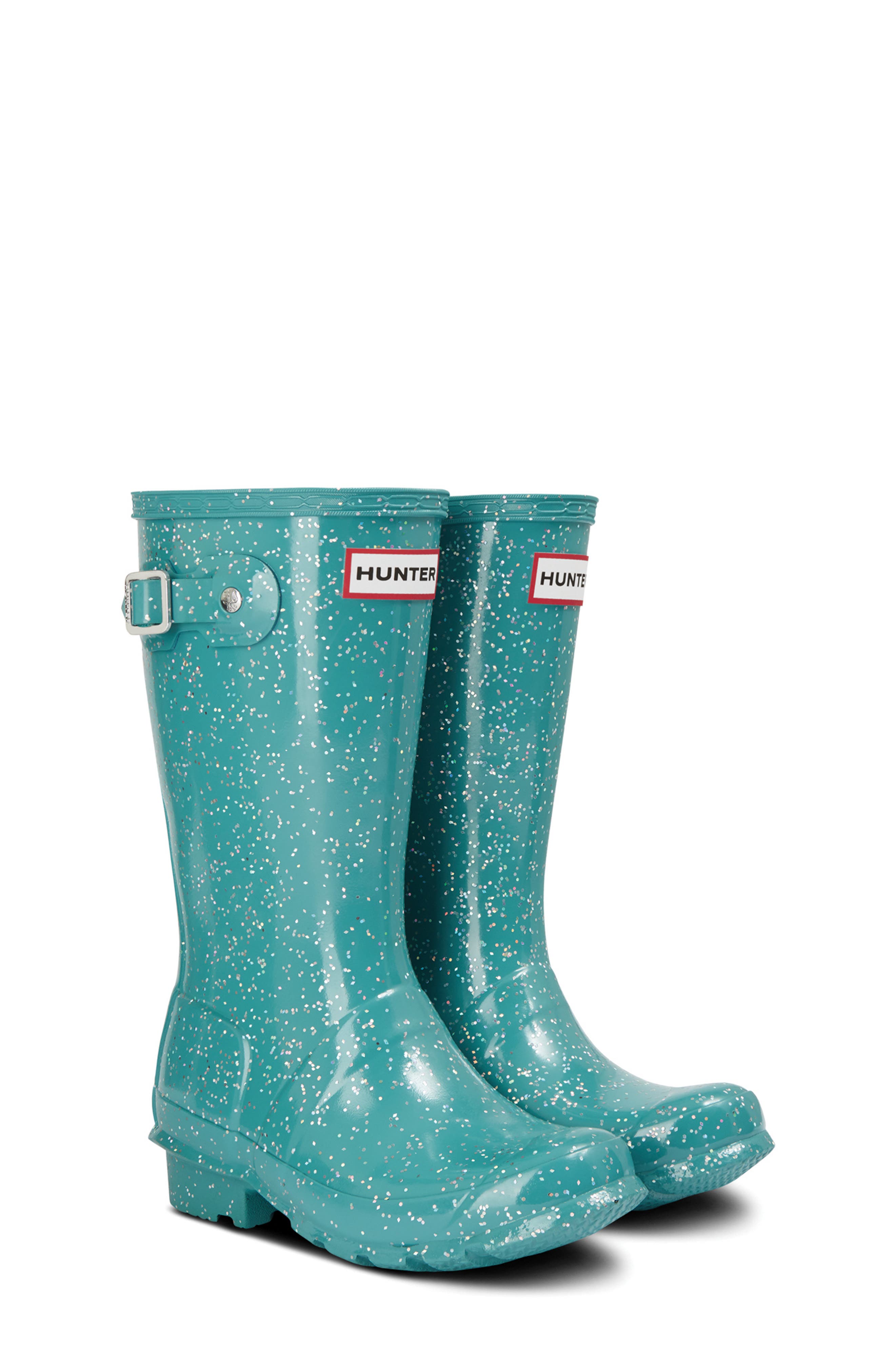 Kids' Original Giant Glitter Waterproof Rain Boot, Main, color, BLUE SPRUCE