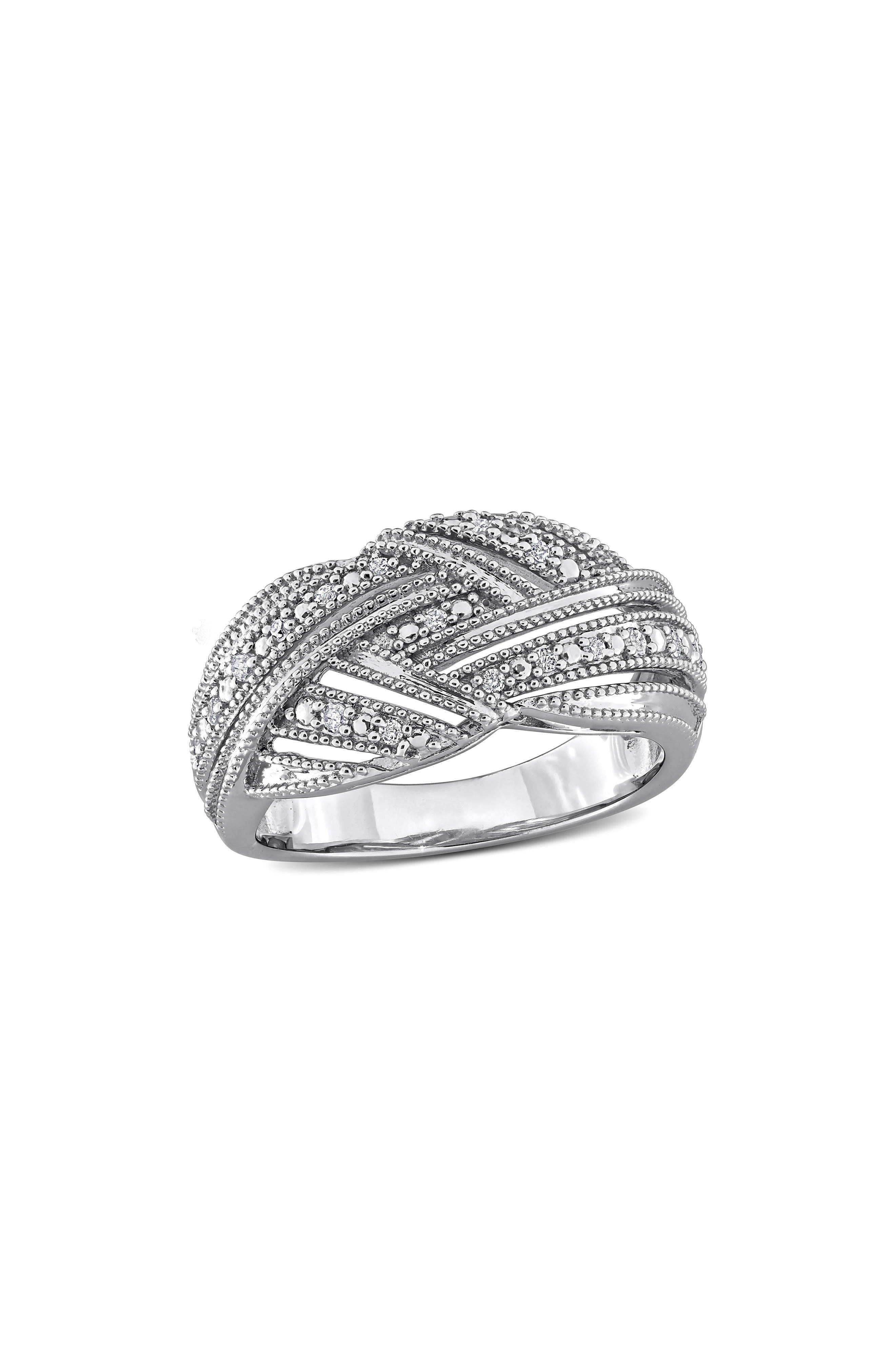 DELMAR Diamond Crossover Ring