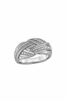 DELMAR Diamond Crossover Ring