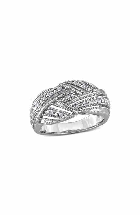 DELMAR Diamond Crossover Ring
