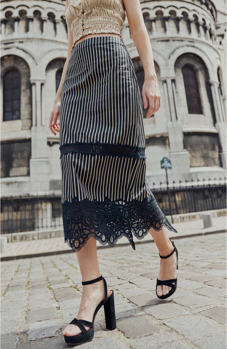 Eddy Lacey Midi Skirt, Alternate, color, 