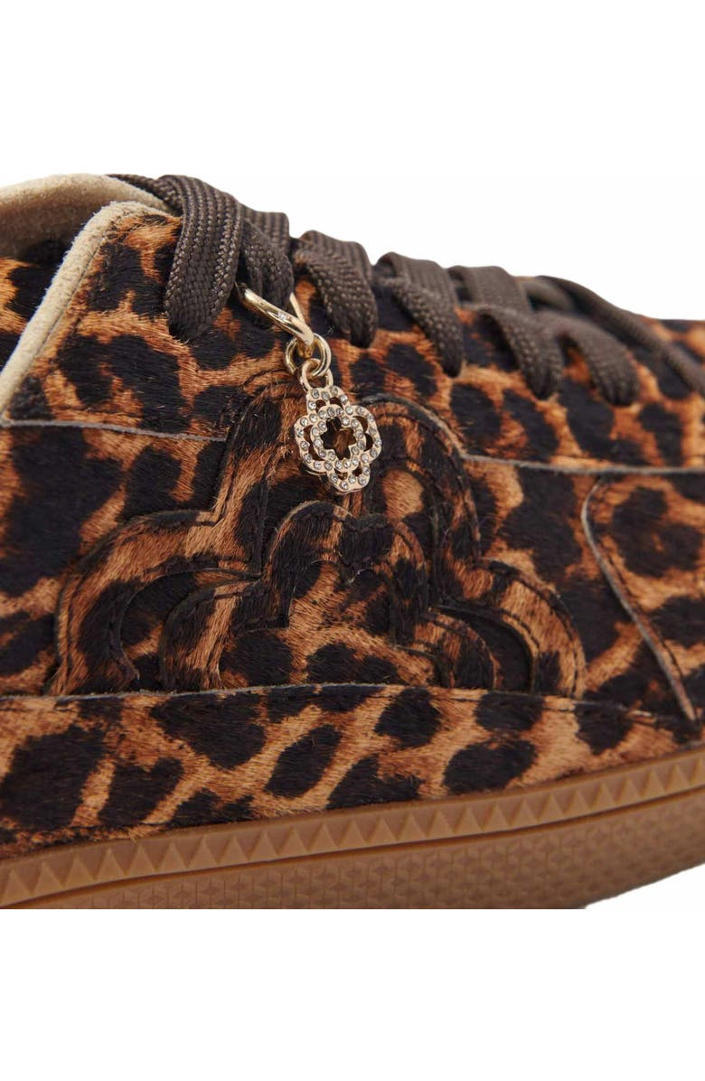 maje Leopard print leather sneakers, Alternate, color,