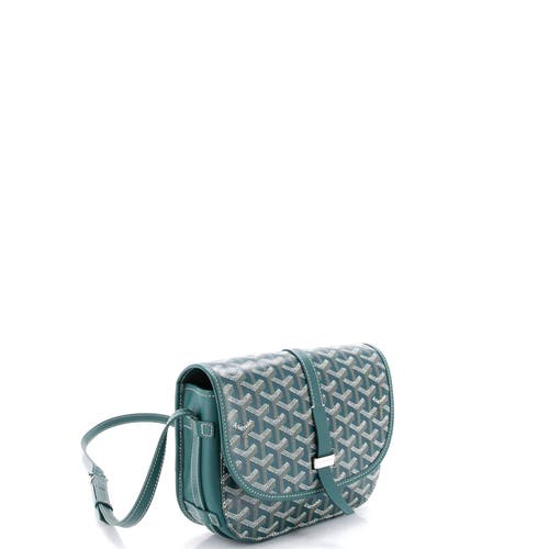 Pre-owned Goyard  Goyard Belvedere Ii Messenger Bag Coated Canvas Pm In Green