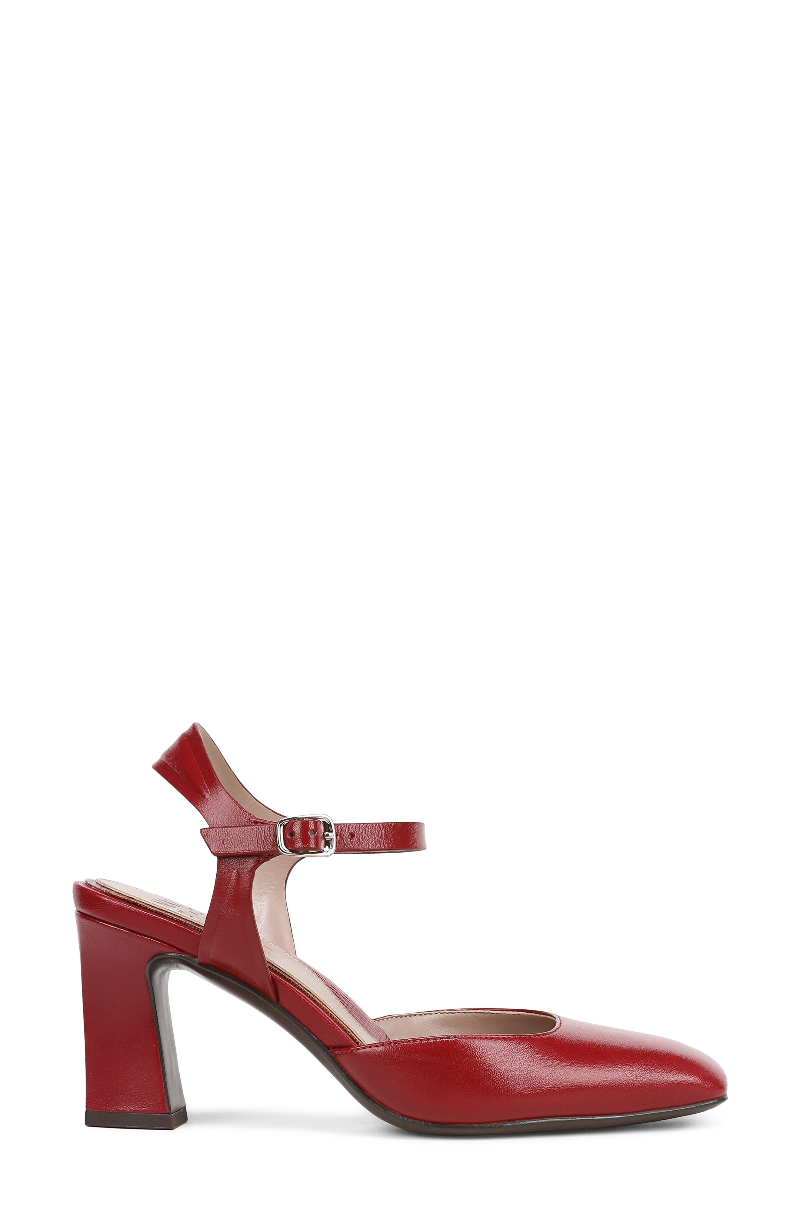 Frankie Ankle Strap Pump, Alternate, color, HEARTS FLAME RED