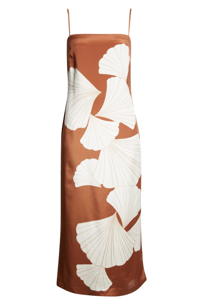 Petra Print Silk Blend Satin Slipdress, Alternate, color, WHISKY MULTI