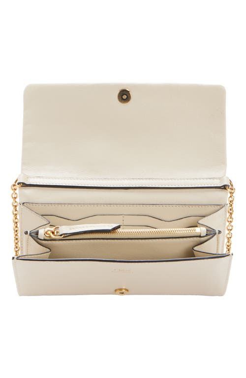 Chloé Womens Spin Logo-plaque Leather Chain Wallet Vegetal Beige In 23n Vegetal Beige