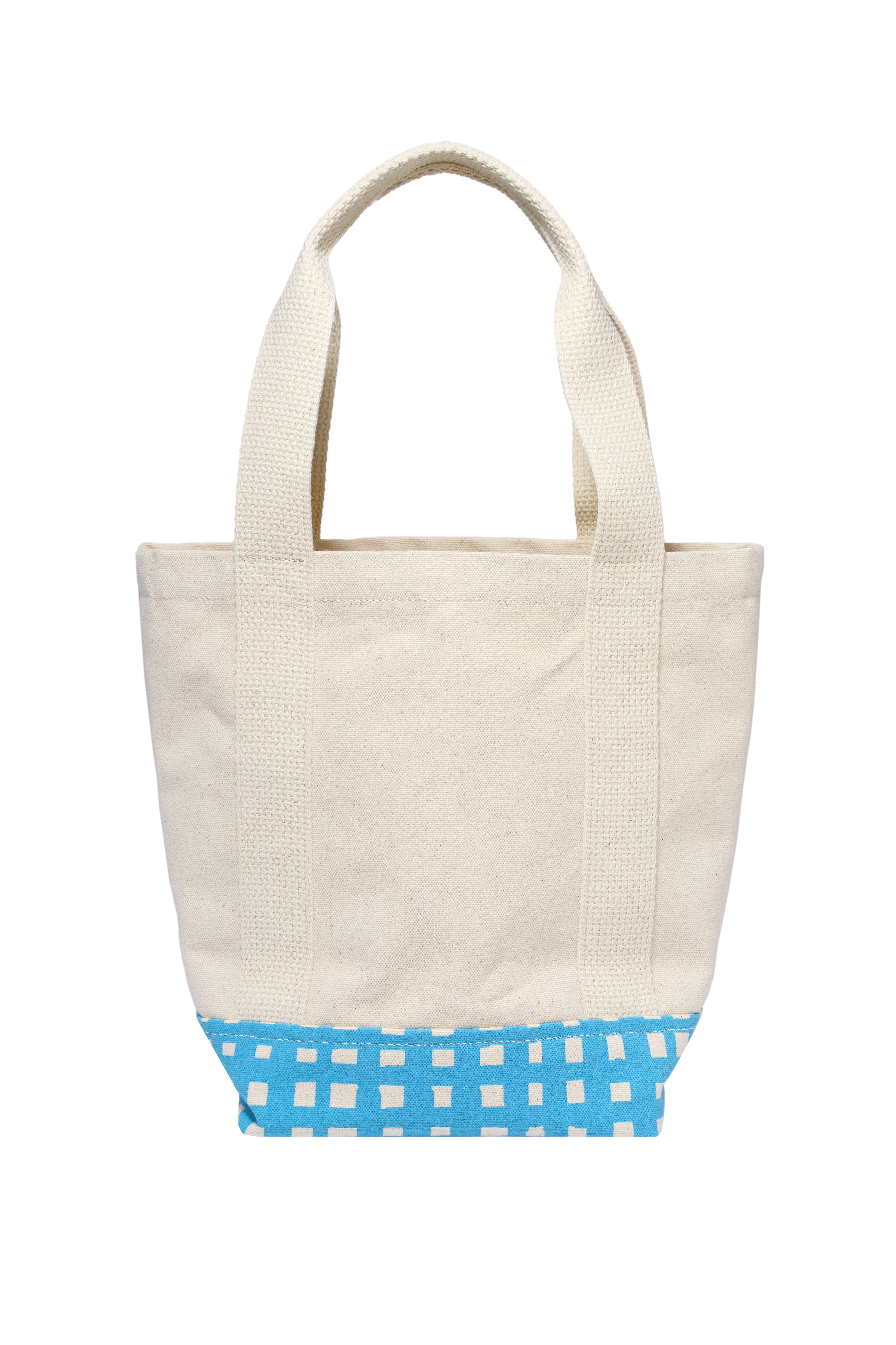 Dance Happy Grid Mini Tote Bag, Alternate, color, Azure Blue