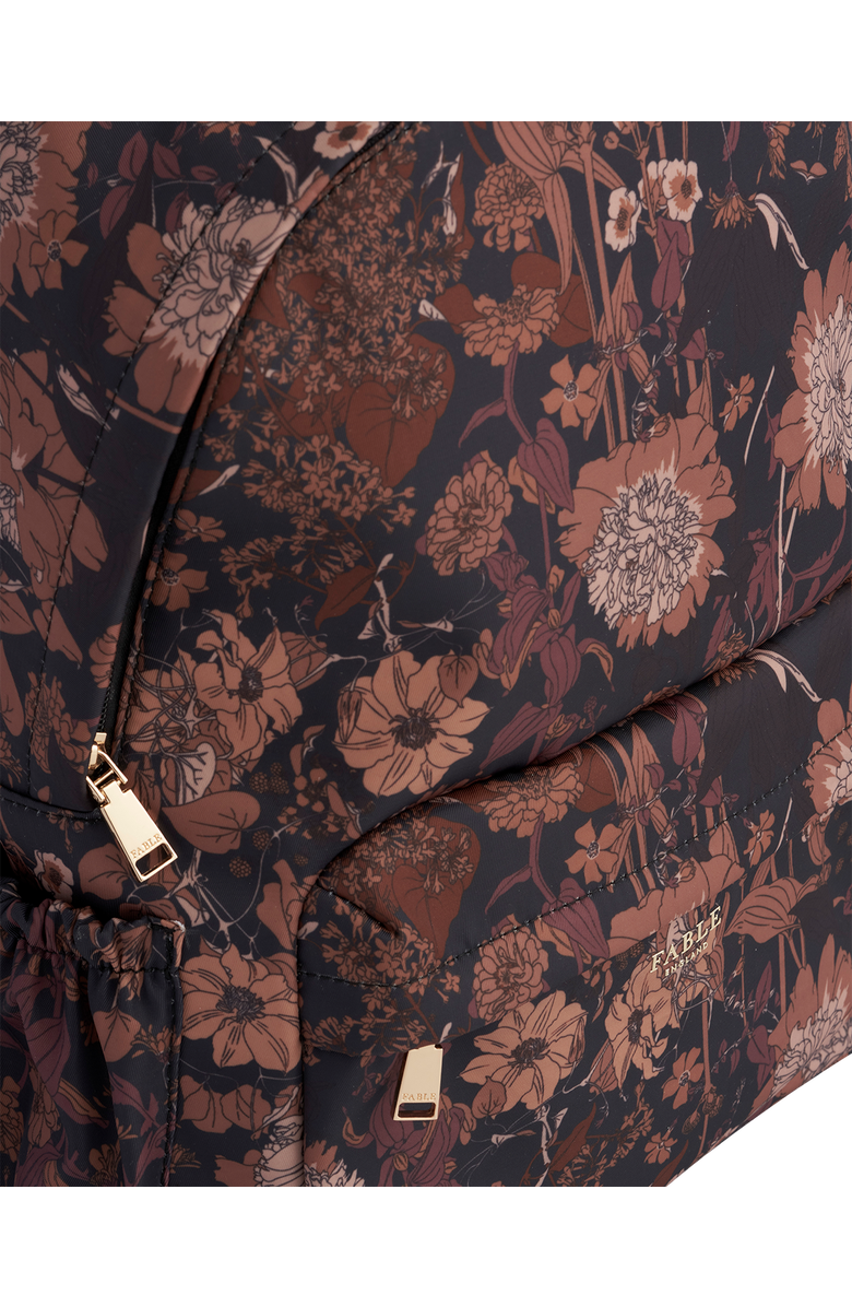 Fable England Deco Blooms Large Black Backpack, Alternate, color, Black