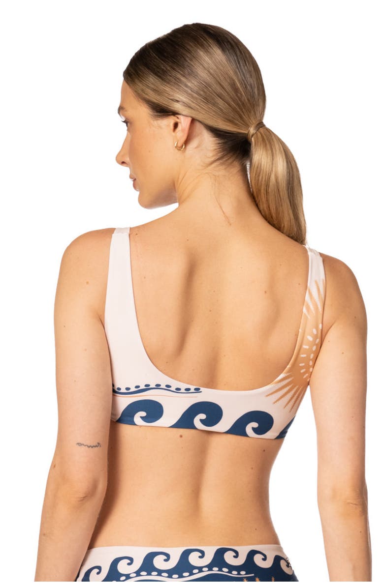 KIBYS Sacred Sun Cobalt Bralette Top, Alternate, color, Navy Blue Print