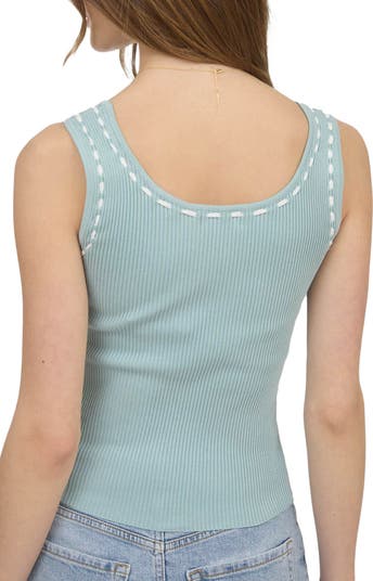 Stitch Trim Ribbed Tank